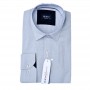 Chemise homme slim fit gris clair à micro motifs – Élégance moderne – CHM1049