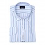 Chemise homme slim fit à rayures bleu et blanc – Élégance – CHM1051