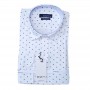 Chemise homme regular fit blanche à motifs – Style chic – CHM1061