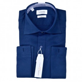Chemise homme bleu marine slim fit – CHM1066