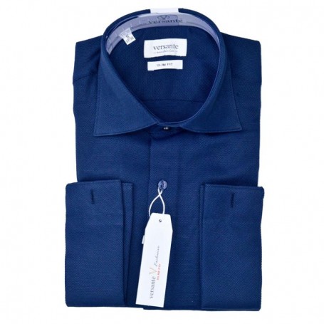 Chemise homme bleu marine slim fit – CHM1066