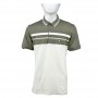 Polo homme bicolore olive et blanc M à 3XL - TSH805