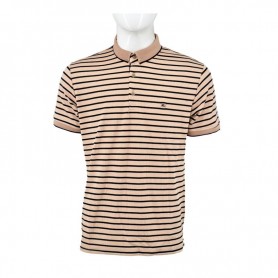 Polo homme rayé beige et noir M à 3XL - TSH811