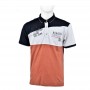Polo homme tricolore avec motif graphique M à 3XL - TSH814