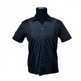 Polo homme noir motif à carreaux M à 3XL - TSH817