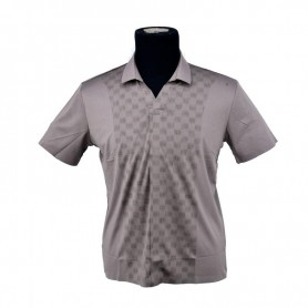 Polo homme beige motif à carreaux M à 3XL - TSH819
