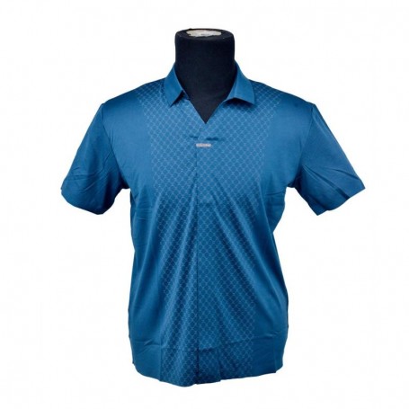 Polo homme bleu motif à losanges M à 3XL - TSH823