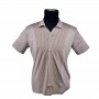 Polo homme beige rayures fines M à 3XL - TSH827