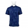 Polo homme bleu marine à motif floral - taille M à 3XL - TSH853