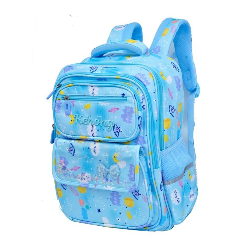 Showudesigns Kids Backpack - Blue, Durable Polyester, Lightweight With Double Zipper, 11"L X 17.3"H X 5.1"D - View #10