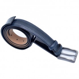 Ceinture en cuir perforé avec boucle métallique - CNT100