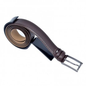 Ceinture en cuir marron texturé pour homme - CNT101