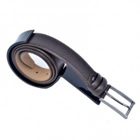 Ceinture en cuir marron foncé au style intemporel - CNT103