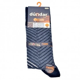 Chaussettes en modal bleu avec motifs pour homme - Dundar - SOX68