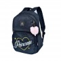 Sac à dos fille Princess noir avec coeur doré - SC2853