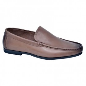 Mocassin en cuir marron - Élégance décontractée - MOC579