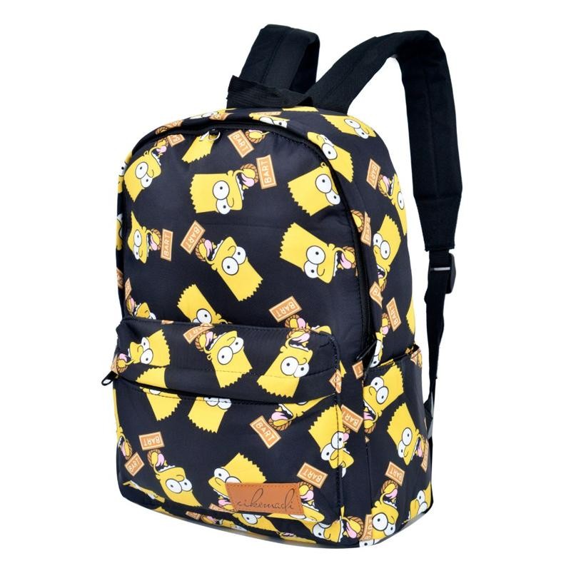 Sac à Dos Noir Grand Format – Pratique Pour école, Sorties, Voyage – Toile Nylon Solide – Marque Black Sugar