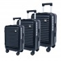 Lot de valises noires avec coque rigide - VLS378