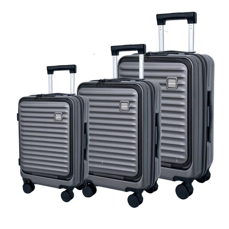 SHOWKOO Lot de 3 valises rigides en ABS à roulettes pivotantes légères