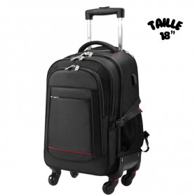 Sac à Dos à Roulettes 18 pouces - 35L - Confort et Durabilité - VLS385