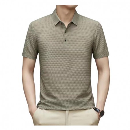 Polo homme texturé élégant et décontracté - TSH894