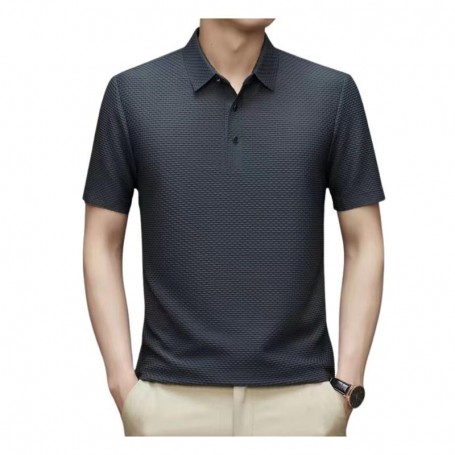 Polo homme texturé moderne et sophistiqué - TSH895