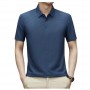 Polo homme bleu texturé chic - TSH896