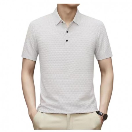 Polo homme texturé minimaliste et élégant - TSH897