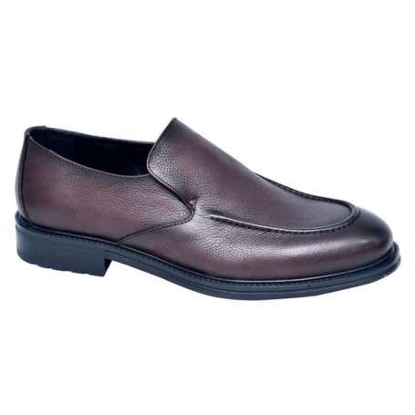 Mocassin marron foncé en cuir - Élégance et confort - CDV1698