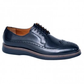 Chaussure Richelieu en cuir noir - Style brogue formel - CDV1699