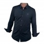 Chemise noire homme - Style classique et élégant – CHM1071
