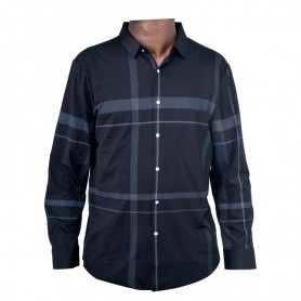 Chemise noire à carreaux homme - Sobriété et élégance – CHM1077