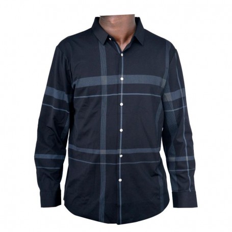 Chemise noire à carreaux homme - Sobriété et élégance – CHM1077