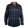 Chemise noire à carreaux homme - Sobriété et élégance – CHM1077