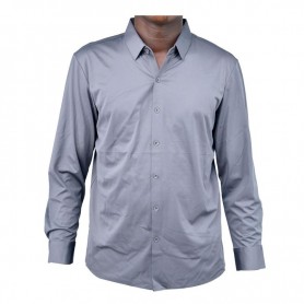 Chemise grise homme - Élégance polyvalente – CHM1078