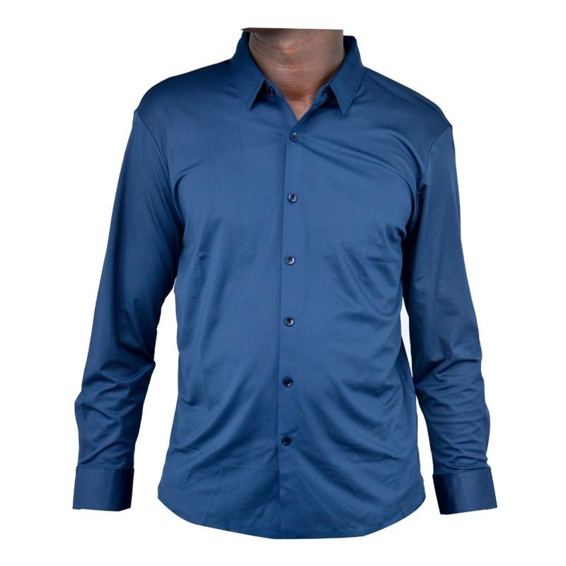 Stenströms Slimline Chemise bleu foncé, Structuré | FR-BE