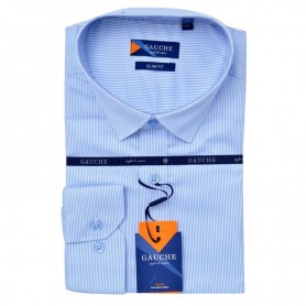 Chemise Rayée Slim Fit Homme - Élégance et Confort – CHM1084