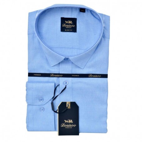 Chemise Slim Fit Bleu Clair Homme - Élégance et Confort – CHM1090