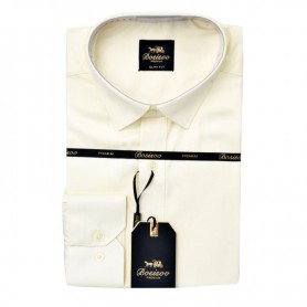 Chemise Slim Fit Ivoire Homme - Sobriété et Élégance – CHM1091