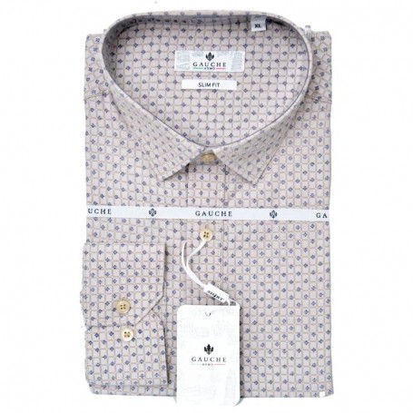 Chemise Slim Fit Homme à Motifs - Style Unique et Élégant – CHM1093