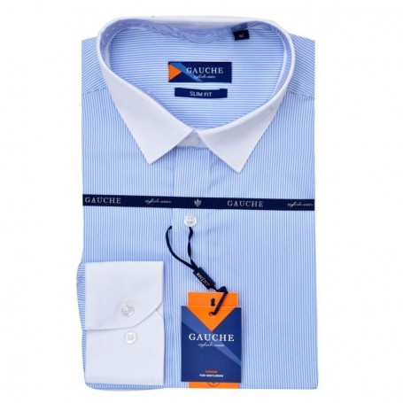 Chemise Slim Fit Rayée Homme - Style Professionnel Élégant – CHM1094