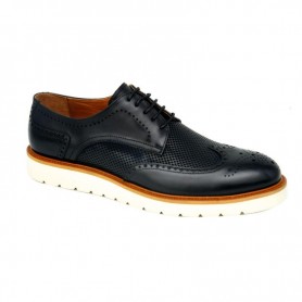 Chaussures derby homme cuir perforé noir - CDV1703