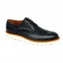 Chaussures derby homme cuir perforé noir - CDV1703