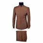 Costume homme marron col mao élégant - CTM400