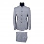 Costume homme gris clair col mao moderne - CTM401