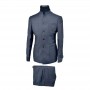 Costume homme gris foncé col mao raffiné - CTM402