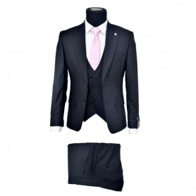 Costume homme Carpin 3 pièces noir - Chic et audacieux - CTM415