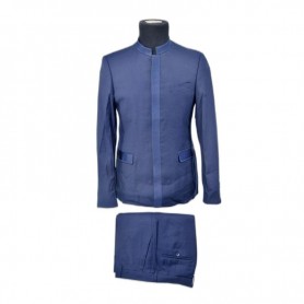 Costume bleu 2 pièces avec col mao - CTM420