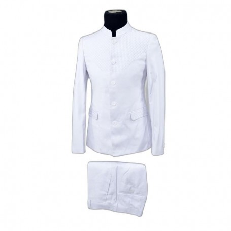 Costume blanc 2 pièces pour cérémonies - CTM427