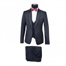 Costume noir 3 pièces classique et chic - CTM436